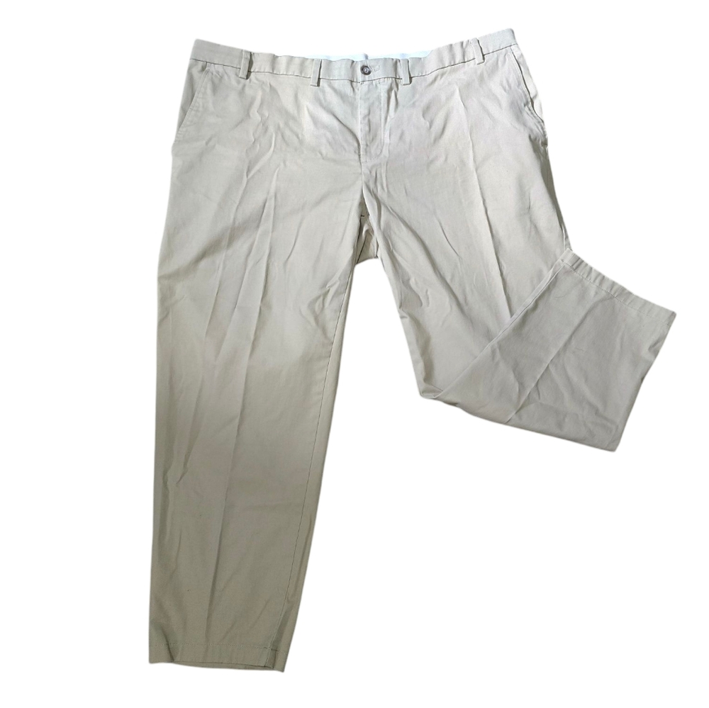 Pre-Owned George Mens Size 48 X 30 Khaki Tan Chino Straight Stretch Performance